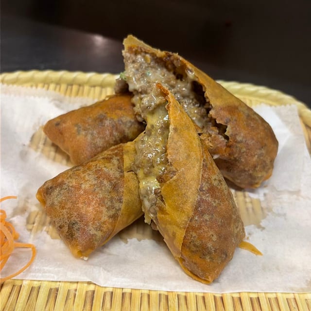 Philly Cheese Spring Roll.